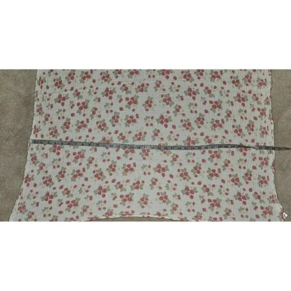 Hudson Baby HB Strawberry Print Muslin 100% Cotton Swaddle Blanket Baby Lovey